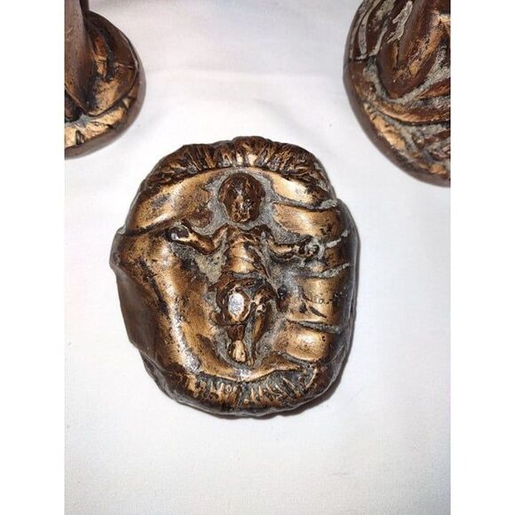 3 Piece Vintage German Wax Nativity Baby Jesus in Manger, Mary, Joseph - Picture 2 of 8